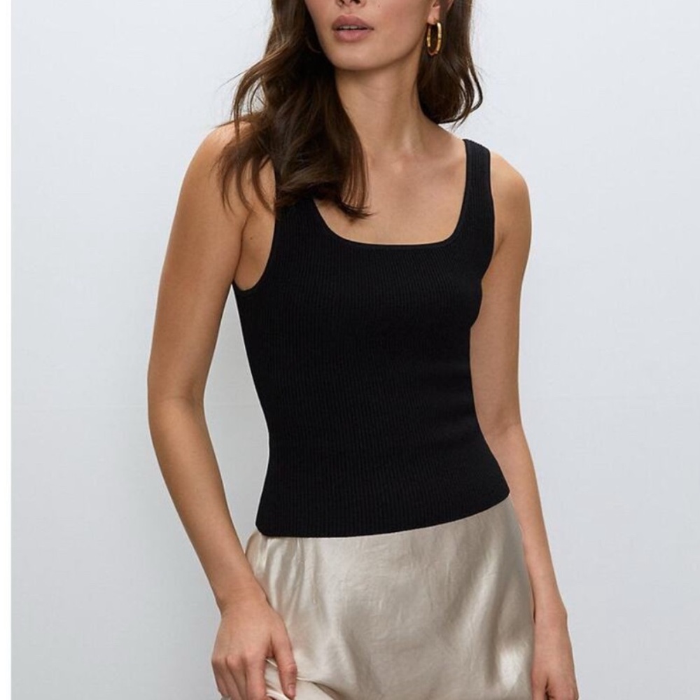 Babaton Sculpt Knit Long Tank Black - L